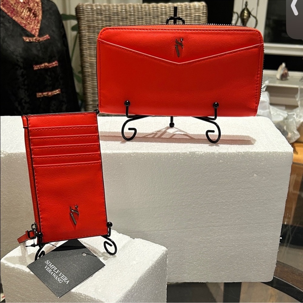 Simply Vera Vera Wang Red Clutch and Card Holder Duo